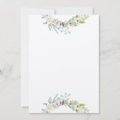 Rustieke Kraft Monogram Rozen Bruiloft Kaart (Achterkant)