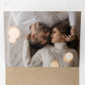 Rustieke kraft multi foto Kerst Drieluik Wenskaart (Binnenzijde eerst)