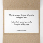 Rustieke kraft multi foto Kerst Drieluik Wenskaart (Binnenkant midden)