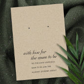 RUSTIEKE KRAFT MUM OM CADEAU OORBEL DISPLAY KAART PLAATSKAARTJE