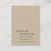 RUSTIEKE KRAFT MUM OM CADEAU OORBEL DISPLAY KAART PLAATSKAARTJE (Voorkant)