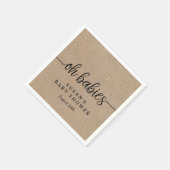 Rustieke Kraft Oh Baby's Twins Douche Gepersonalis Servet (Hoek)