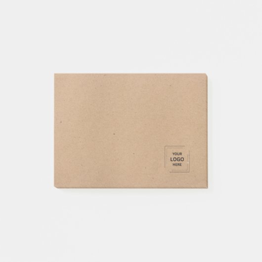 Rustieke Kraft op maat logo Zakelijke notitieontwe Post-it® Notes (Voorkant)