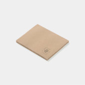 Rustieke Kraft op maat logo Zakelijke notitieontwe Post-it® Notes (Schuin)