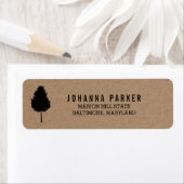 Rustieke Kraft Papier Bos Boom Bruiloft Etiket (Insitu)