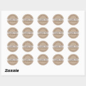 Rustieke Kraft papier business dank u Ronde Sticker (Vel)