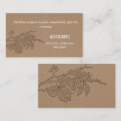 Rustieke Kraft Papier Fall Bladeren Wedding Insert Informatiekaartje (Voorkant / Achterkant)