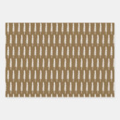 Rustieke Kraft Papier Kerstboom Patroon Gift Inpakpapier Vel (Voorkant 3)