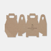 Rustieke Kraft Papier Mason Jar Hart Bruiloft Bedankdoosjes (Uitgevouwen)