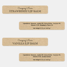 Rustieke Kraft Papier Stijl Lip Balm Business Cust Labels