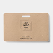 Rustieke Kraft personeelsidentiteit ontwerp Badge (Achterkant)