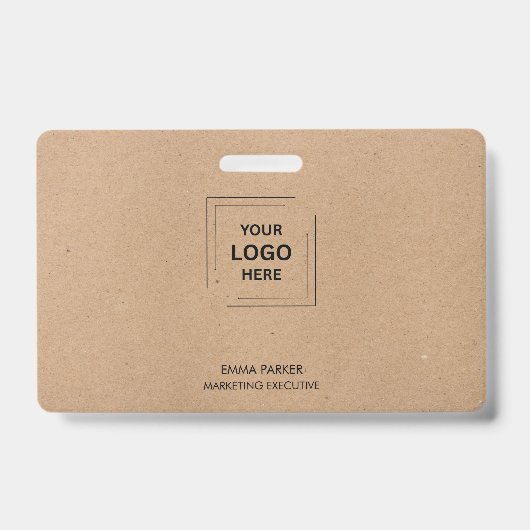 Rustieke Kraft personeelsidentiteit ontwerp Badge (Voorzijde)