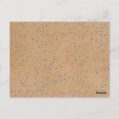 Rustieke Kraft Regenboog Confetti Bewaar de Datum Briefkaart (Achterkant)