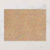 Rustieke Kraft Regenboog Confetti Save the Date Aankondigingskaart (Achterkant)