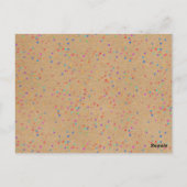 Rustieke Kraft Regenboog Confetti Save the Date Briefkaart (Achterkant)