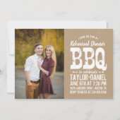 Rustieke Kraft repetitie diner BBQ foto uitnodigin Kaart (Voorkant)