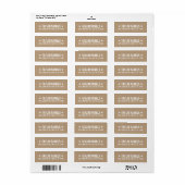 Rustieke Kraft Retouradreslabels Etiket (Full Sheet)