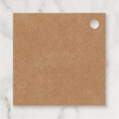 Rustieke Kraft Roze Pioenen Bloemen Bruiloft Dank  Bedankjes Labels (Achterkant)