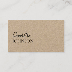 Rustieke Kraft Script   Elegante Minimalistische A Visitekaartje