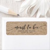 Rustieke Kraft Script Voorgeschikt Huwelijksetiket Etiket (Insitu)