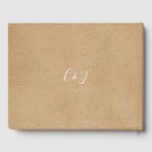 Rustieke Kraft Signature Script Bruiloft Gastenboek (Achterkant)