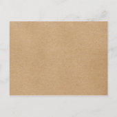 Rustieke Kraft Signature Script Trouw Uitnodiging Briefkaart (Achterkant)
