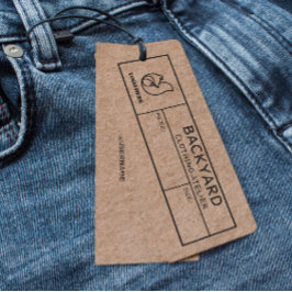 Rustieke Kraft Social Media Iconen Kleding Hang La Mini Visitekaartjes