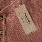 Rustieke Kraft Social Media Iconen Kleding Hang La Mini Visitekaartjes