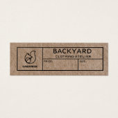 Rustieke Kraft Social Media Iconen Kleding Hang La Mini Visitekaartjes (Voorkant)