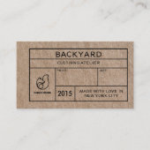 Rustieke Kraft Social Media Iconen Kleding Hang La Visitekaartje (Voorkant)