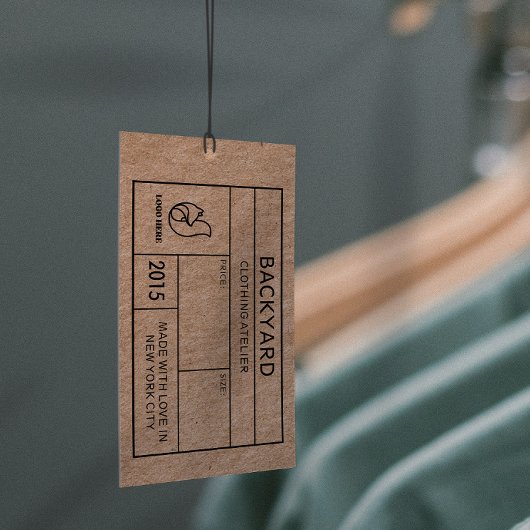 Rustieke Kraft Social Media Iconen Kleding Hang La Visitekaartje