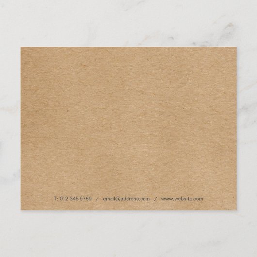 Rustieke Kraft Spring laat zaken achter dank u Briefkaart (Achterkant)