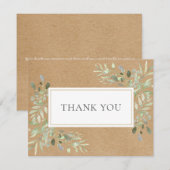 Rustieke Kraft Spring laat zaken achter dank u kaa Bedankkaart (Voorkant / Achterkant)