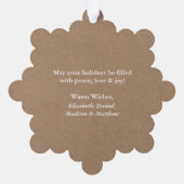 Rustieke Kraft stijl Merry Christmas Foto Ornament Kaart (Achterkant)