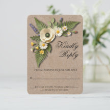 Rustieke Kraft stijl wilde bloemen tuin trouwdag