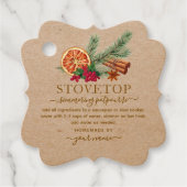Rustieke Kraft Stoofpotpourri Label (Voorkant)
