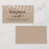 Rustieke kraft string lichten, bruiloft huwelijksr informatiekaartje (Voorkant / Achterkant)