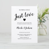 Rustieke Kraft Trouw Elopement Casual Feest Kaart (Staand voorkant)