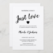 Rustieke Kraft Trouw Elopement Casual Feest Kaart (Voorkant / Achterkant)