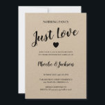 Rustieke Kraft Trouw Elopement Casual Feest Kaart<br><div class="desc">Deze rustieke kraft bruine elopement-feestuitnodiging is de perfecte manier om je vrienden en familie uit te nodigen voor een informeel ontvangstfeest! Nodig je vrienden en familie uit voor een avond vol plezier!</div>