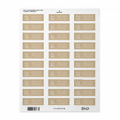 Rustieke Kraft Trouw Save the Date Retouradres Etiket (Full Sheet)