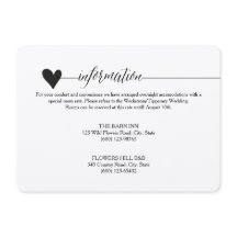 Rustieke Kraft Trouwbehuizing, hart kalligrafie