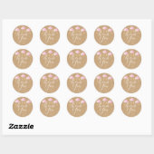 Rustieke kraft twinkle twinkle dank u baby shower ronde sticker (Vel)