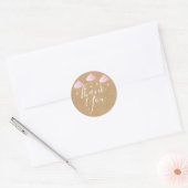 Rustieke kraft twinkle twinkle dank u baby shower ronde sticker (Envelop)