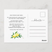 Rustieke Kraft Waterverf citroenen bewegende aanko Briefkaart (Achterkant)