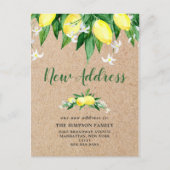 Rustieke Kraft Waterverf citroenen bewegende aanko Briefkaart (Voorkant)