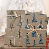 Rustieke Kraft Winter Bosspar Cedar Pine Inpakpapier Vel