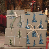 Rustieke Kraft Winter Bosspar Cedar Pine Inpakpapier Vel