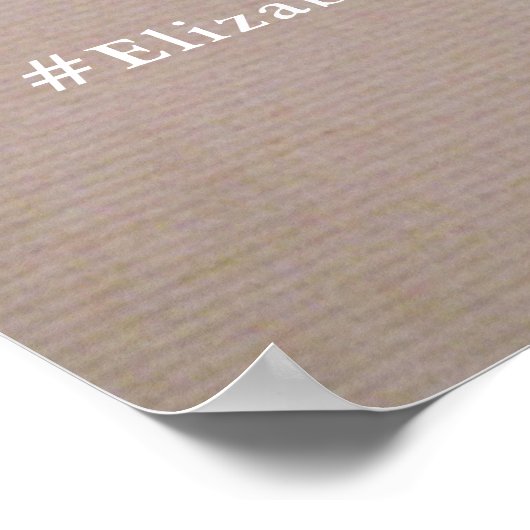 Rustieke Kraft &  Wit Kant Bruiloft Welkom Poster (Hoek)