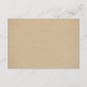 Rustieke Kraft Wit Script Bruiloft Accommodaties Informatiekaartje (Achterkant)